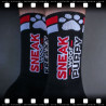 SneakFreaxx Chaussettes SNEAK PUPPY Noir-Rouge